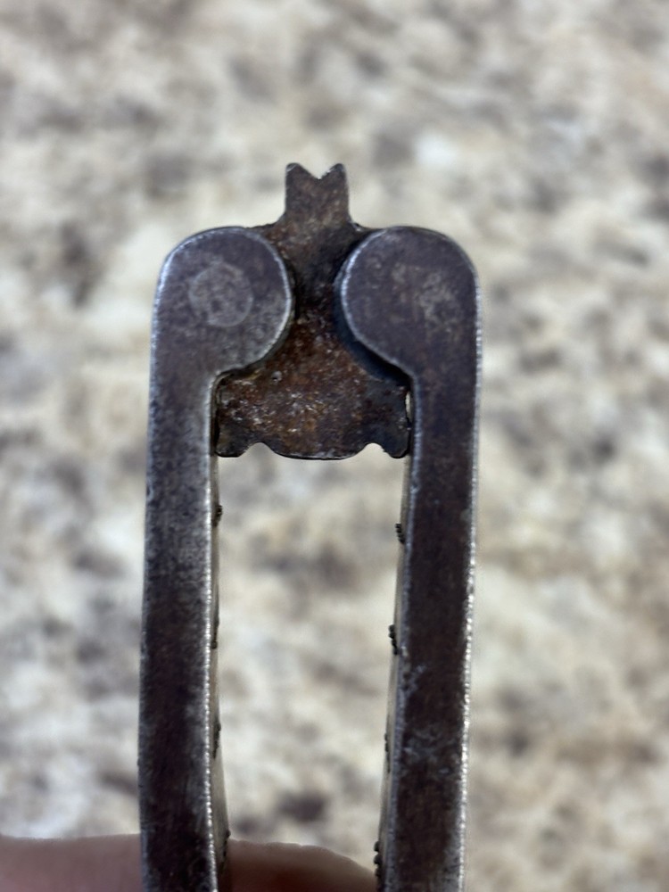 Antique Double Hinge Reversible Cast Iron Nutcracker 11" Long