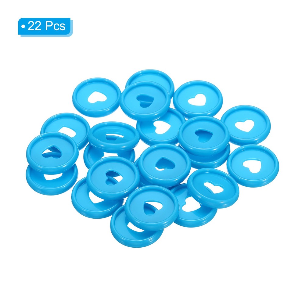 24mm Book Binding Discs 22pcs Discbound Expansion Discs Heart, Blue