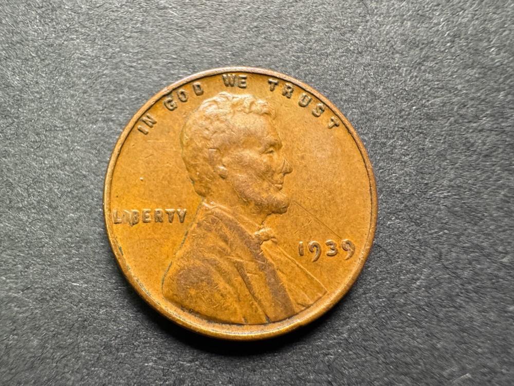 1939P Lincoln Wheat Penny LIB Error Coin