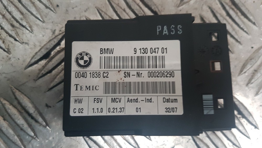 2007 BMW 3 SERIES E92 SEATBELT CONTROL MODULE 9130047