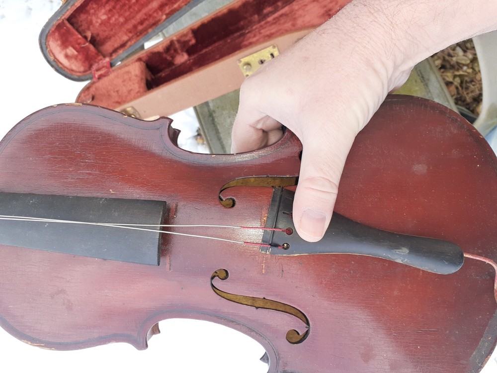 Old Antique Violin With Hard shell Case