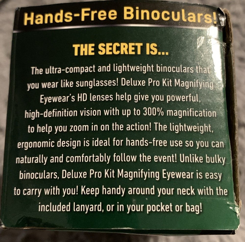 Zoom Optics Hands Free Binocular Glasses