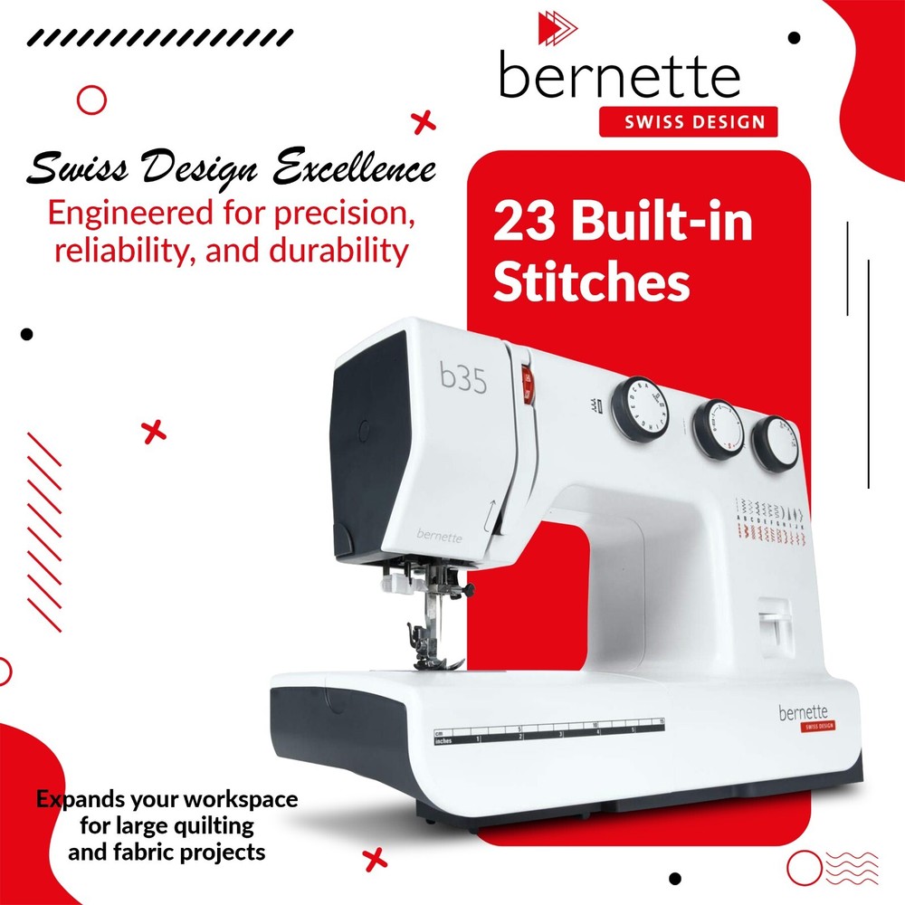 Bernette b35 Mechanical Sewing Machine w/ Accessories ~Serviced!