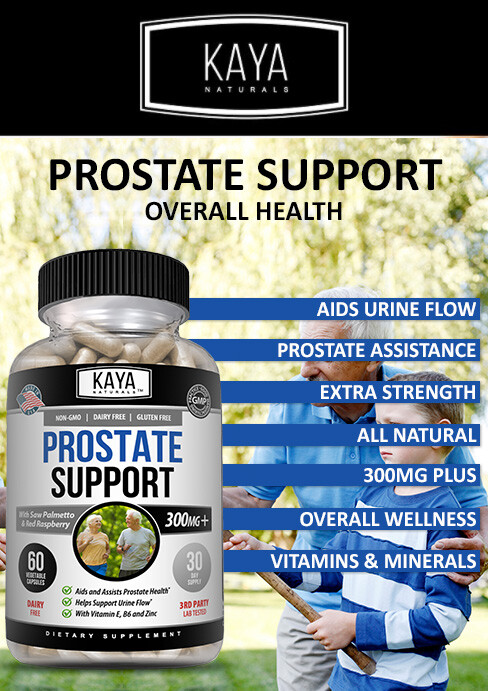 (2 Pack) Prostate Support - Reduce Frequent Urination, Stamina supplement 60ct