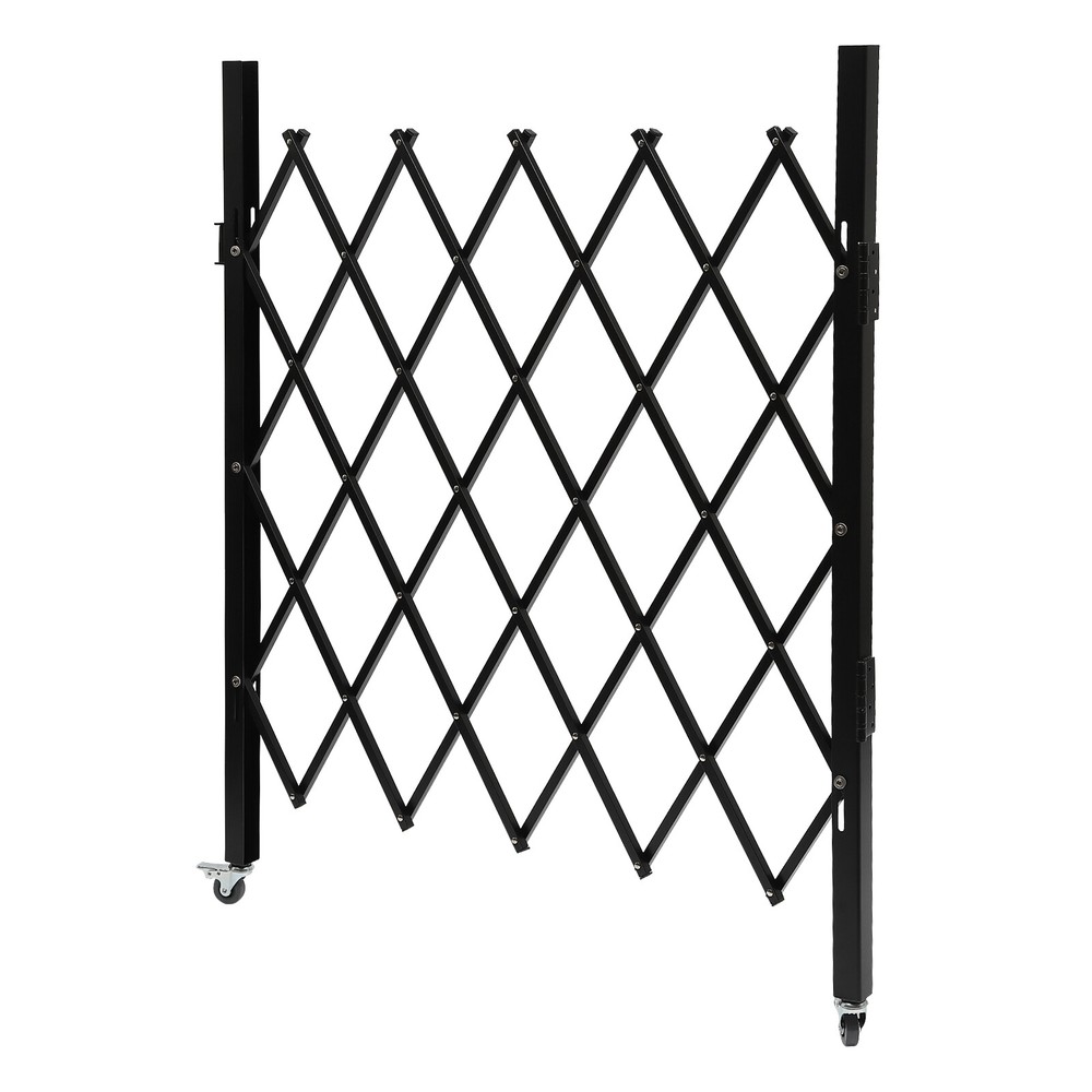 Single Folding Security Gate Rolling Barricade Doors Scissor Gate with Padlock