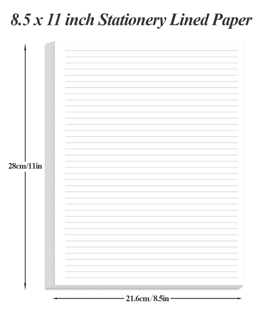 (2-Pack) Unpunched Line Paper - 200 Sheets/400 Pages Loose 200 Sheets, White
