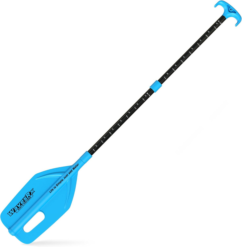 Floating Emergency Paddle Collapsible Boat Oar with Dock Hook Depth Gauge