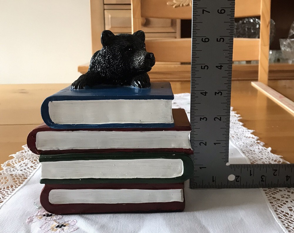 Black Bears On Book Stacks Bookends.