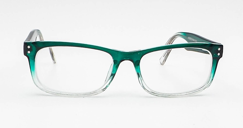 Modern Optical Idea Teal Fade Rectangle Eyeglasses Frames 56-19-145