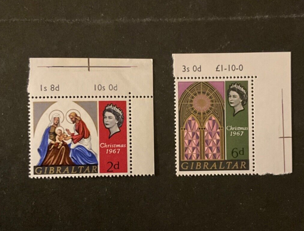 Gibraltar Scott #203-4 never hinged