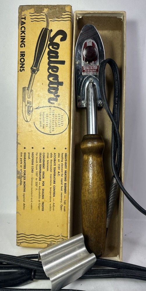 Vintage Selector Tacking Iron Model 200-01 with Box