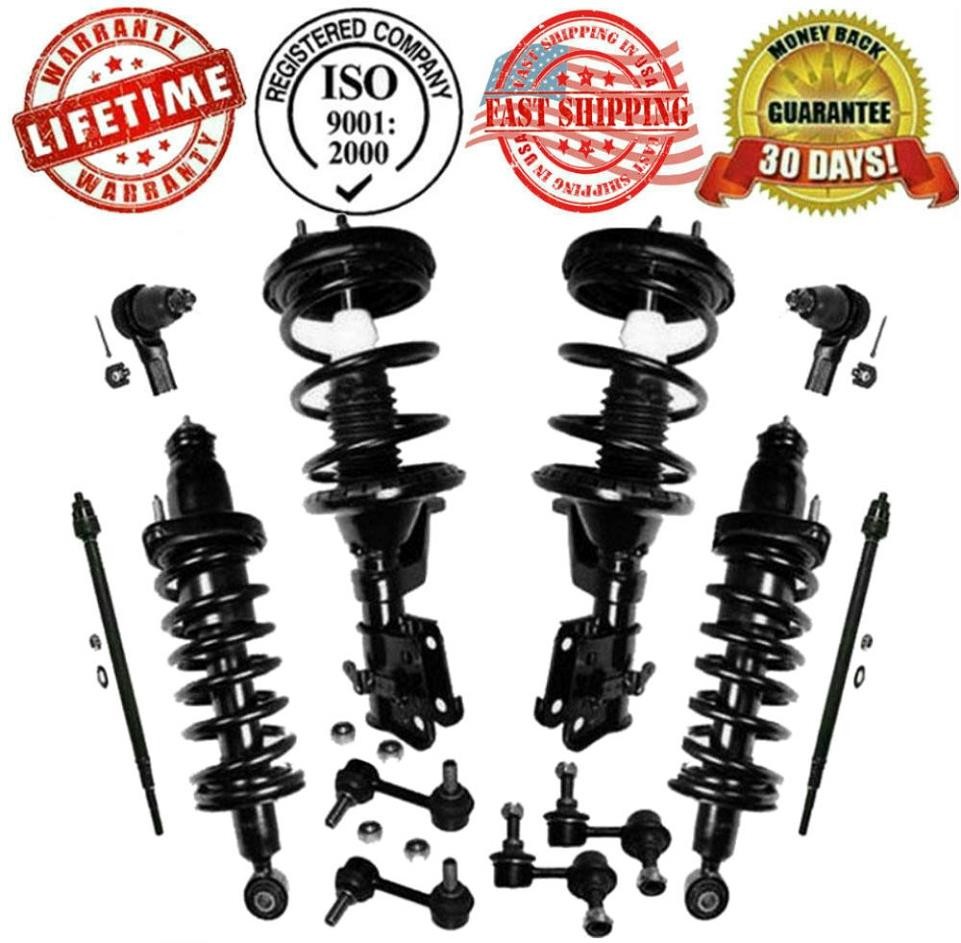 Complete Struts & Spring Assembly + Suspension Steering Kit For 2001 2002 Civic