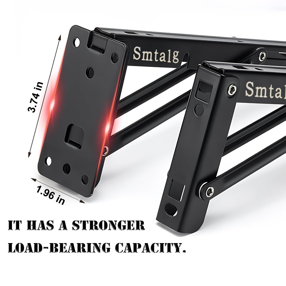 Folding Shelf Brackets，Detachable Folding Bracket，2 Pack Heavy Duty Wall Moun...