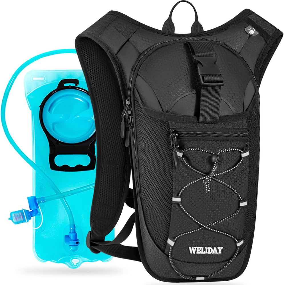 Hydration Backpack with Leak Proof Water Bladder, Lightweight Hydro Water Daypac