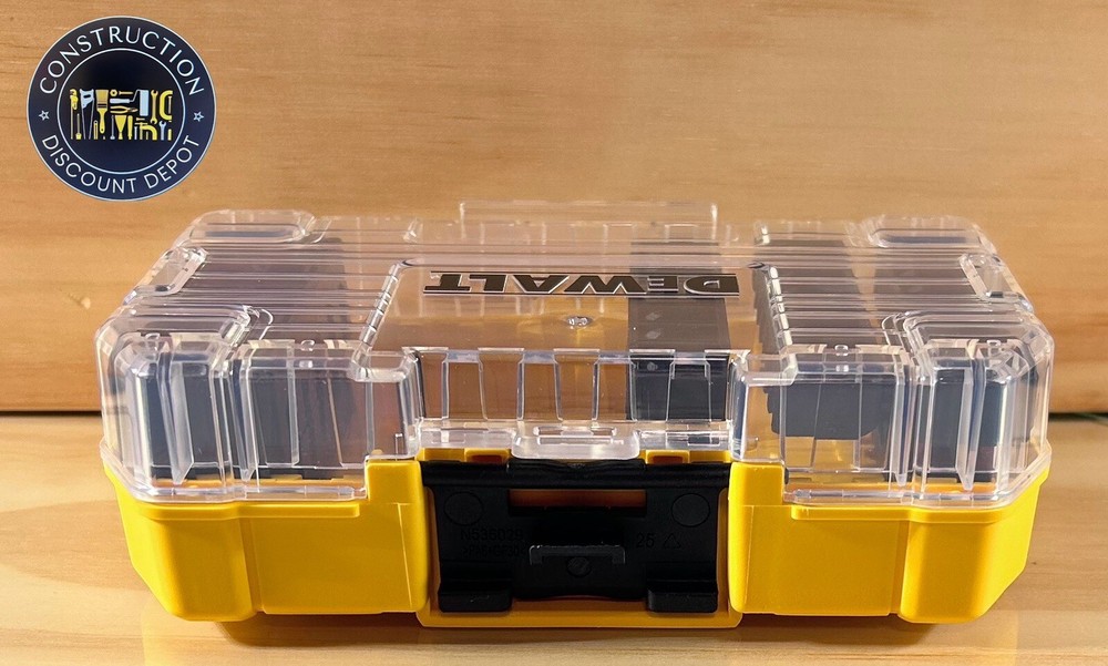 Dewalt Tough Case+ Clear Top/Yellow bottom Storage Case w/holders for 84 bits