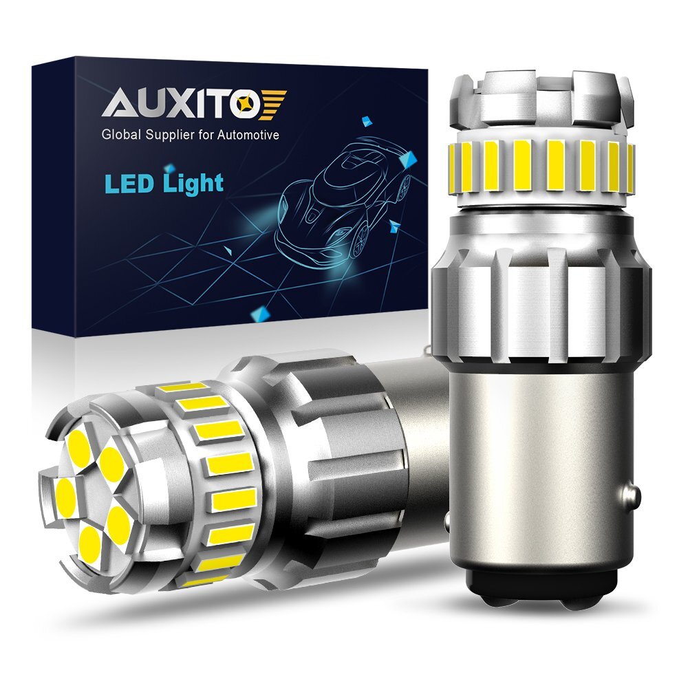 AUXITO 1157 2357 LED TURN SIGNAL LIGHT BULBS ANTI HYPER FLASH SUPER BRIGHT WHITE
