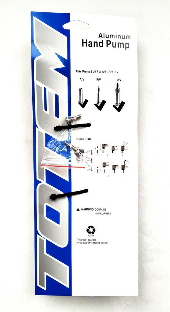 Totem Aluminum Portable Pump Schrader Presta