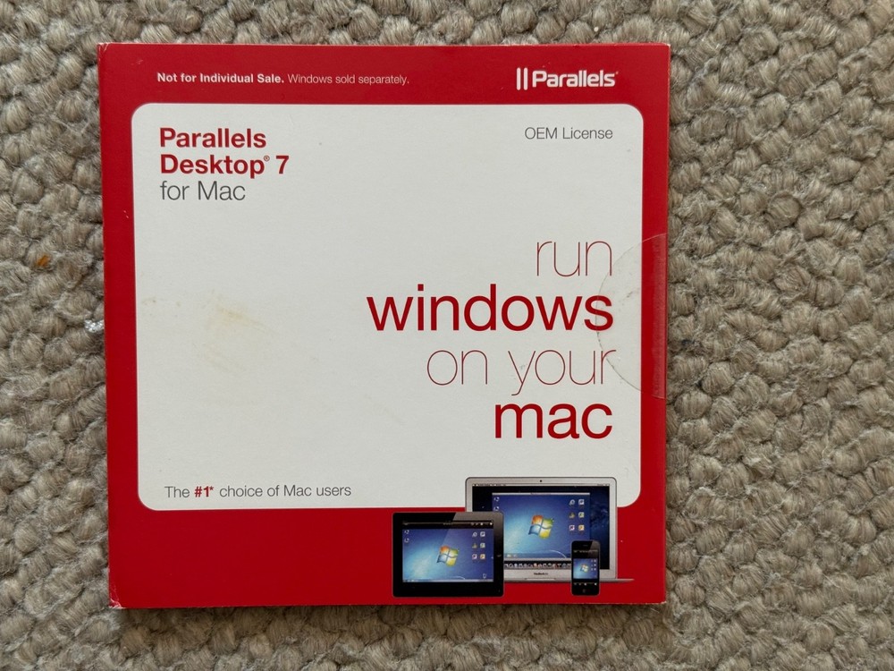 Parallels Desktop 7 for Mac Run Windows on Your MAC w/ key SEALED - NO BOX
