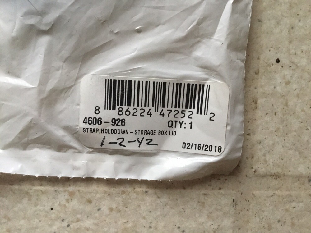 Arctic Cat Oem Storage Box Lid Strap Hold Down 4606-926