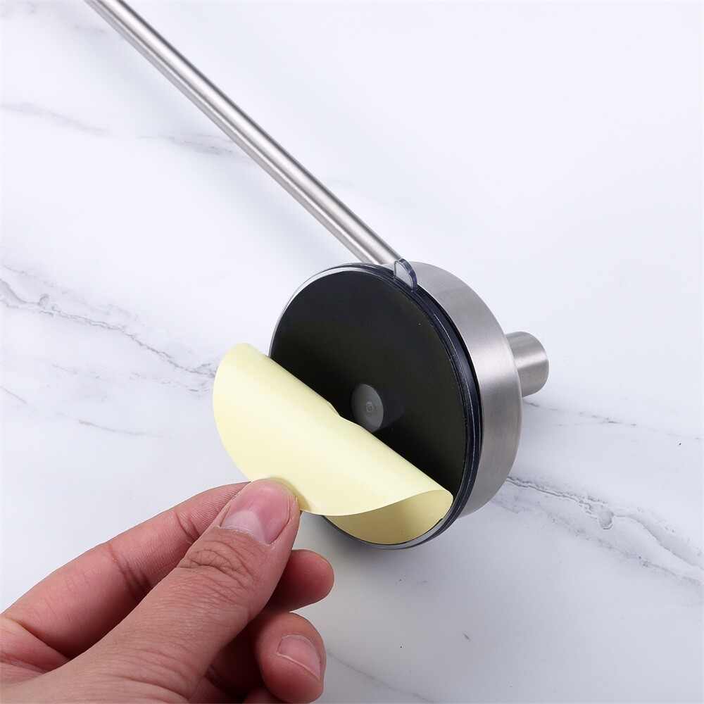 1pc Suction Towel Single Rail Bar Shower Bath Sponge Robe Kitchen Tool 21.65in