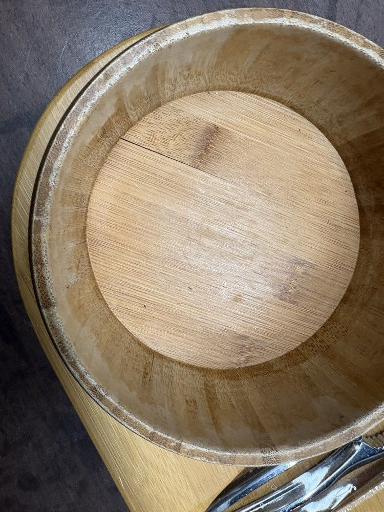 Bamboo Nut cracking Set With Bowl And Tools