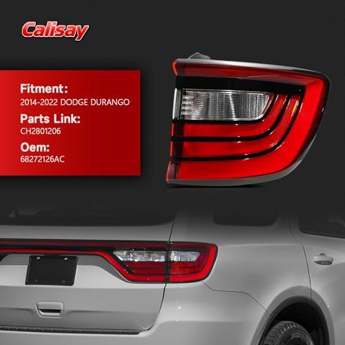 LED Tail Lights Compatible with 2014-2022 Dodge Durango Right Passenger Side