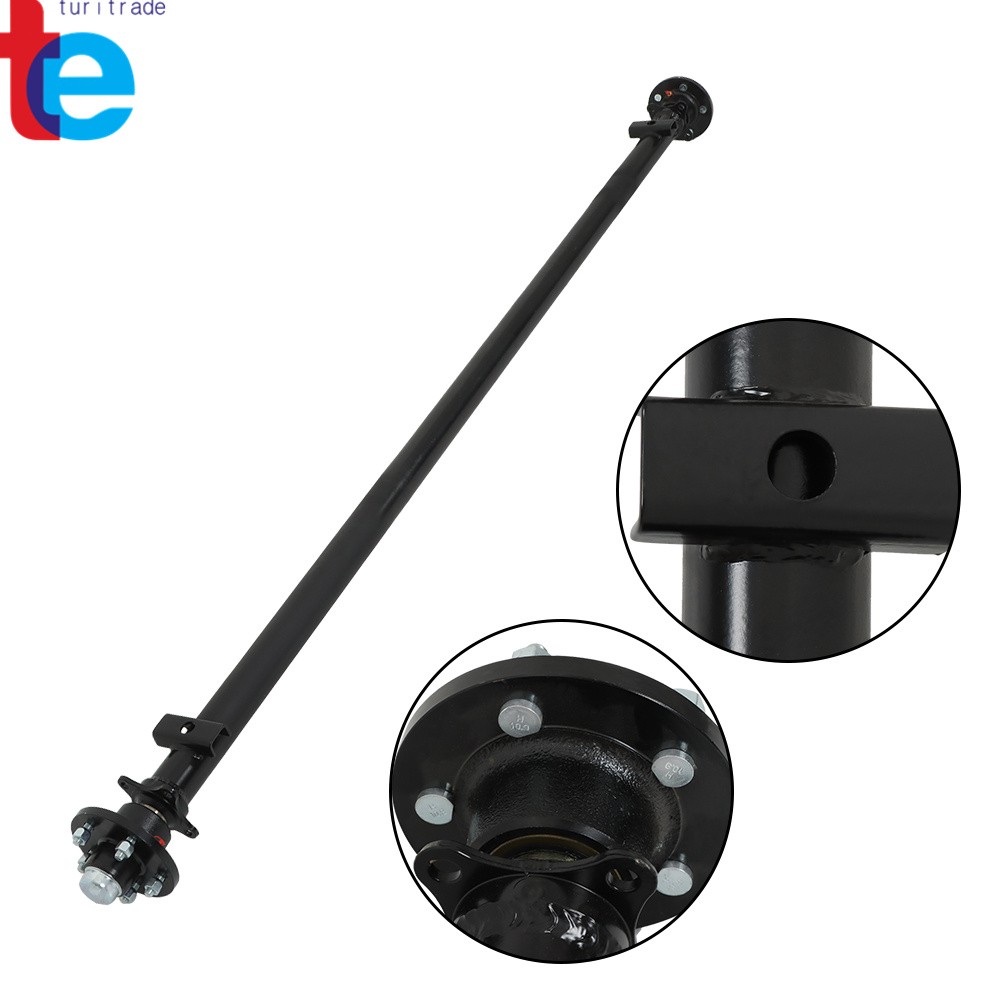 3.5K Trailer Axle 5 lug 89" HF 74" Spring Center 5 on 4.5" With U-Bolt Kit