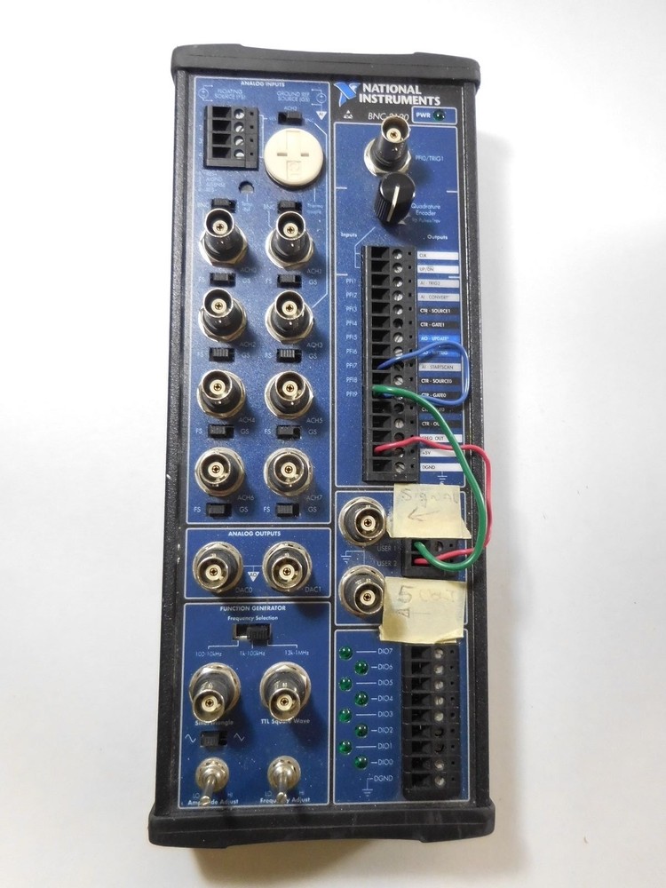 National Instruments BNC-2120 Connector Block w/ Function Generator Quad Encoder