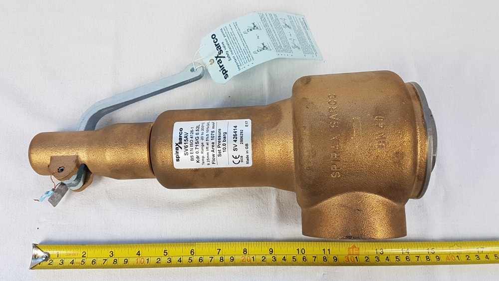 Spirax Sarco SV615AV Brass (Bronze?) Safety Valve - DN40 PN25 10.0 barg - Unused