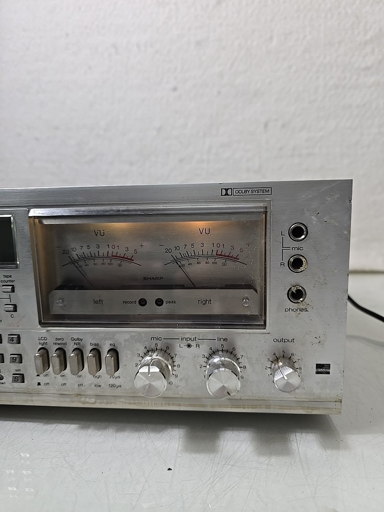 SHARP RT-3388A COMPUTER CONTROLLED CASSETTE DECK PLAYER, NOT WORKING FOR REPAIR