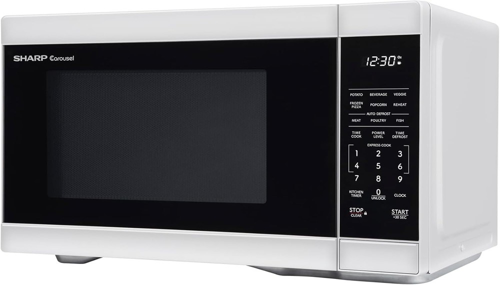 New Design! 1000W Countertop Microwave, White