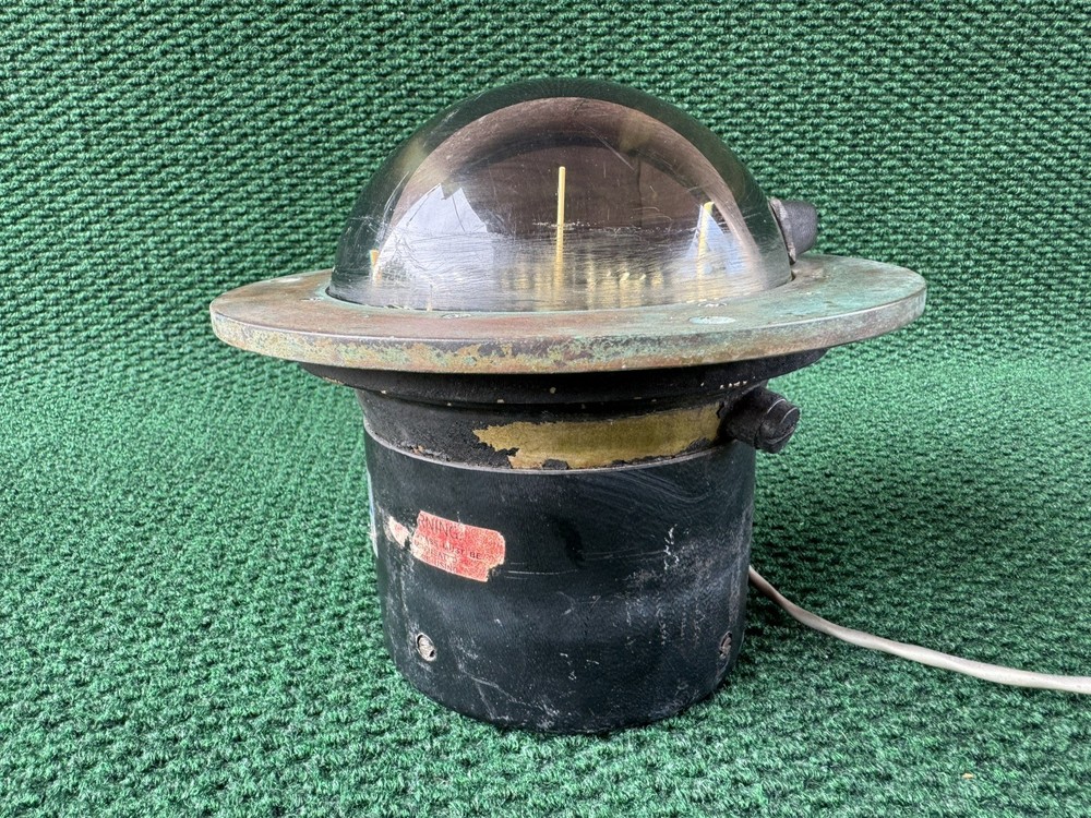 Vintage DANFORTH CONSTELLATION Dash Mount Compass Brass Bezel