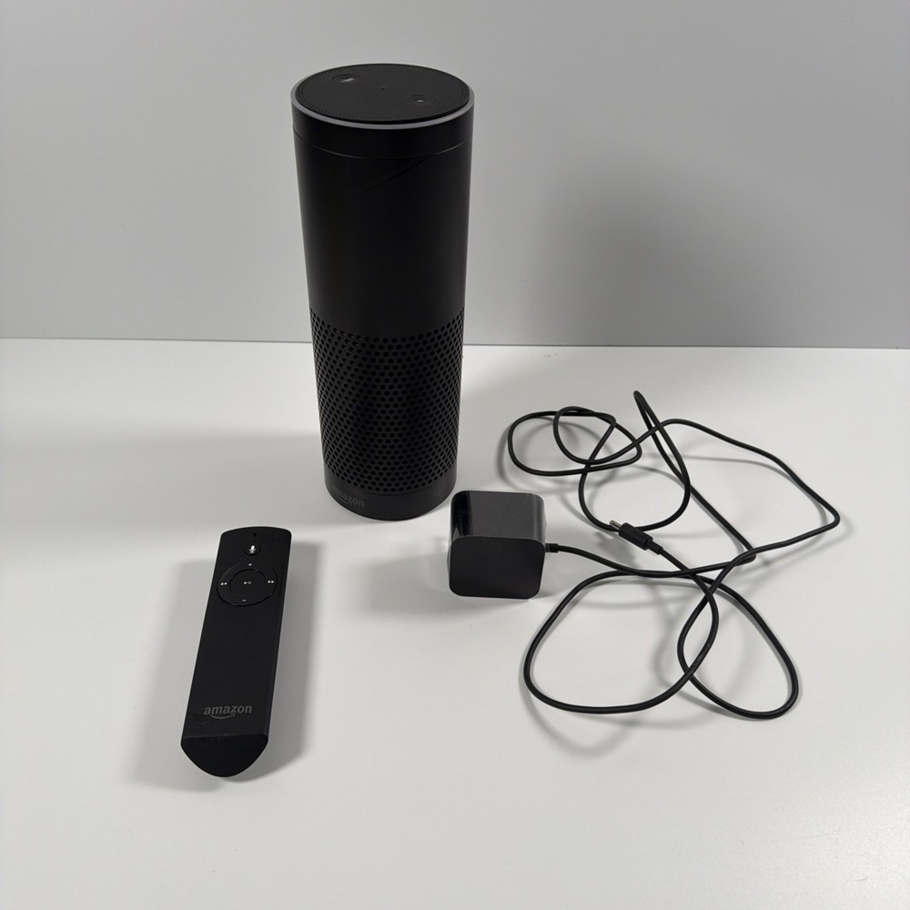 Amazon Echo 1st Gen w/ Remote & Holder– Tested/Reset
