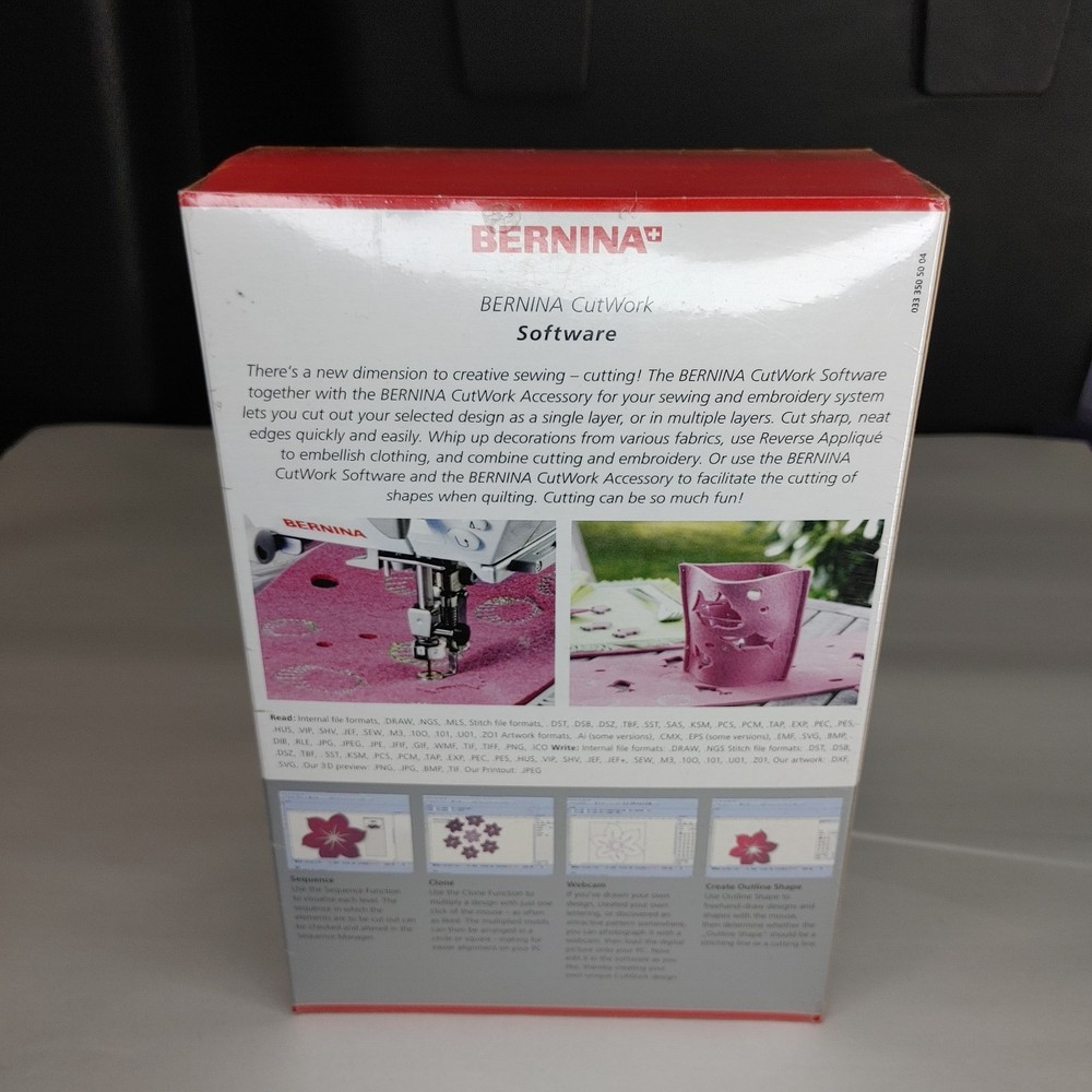 Bernina Cutwork Software Windows 7 Sealed (Package Ware)