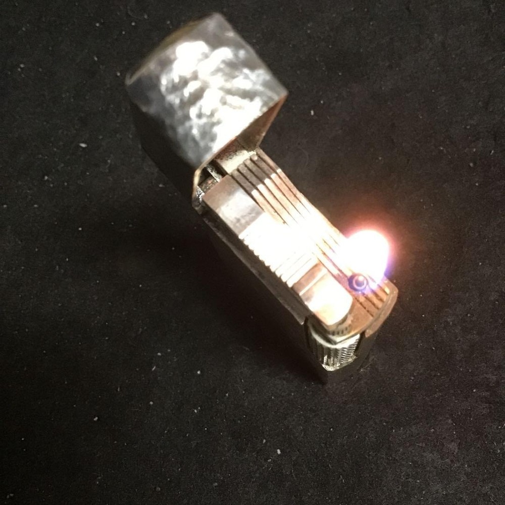 Overhauled Dunhill Rollagas lighter 70 silver with box
