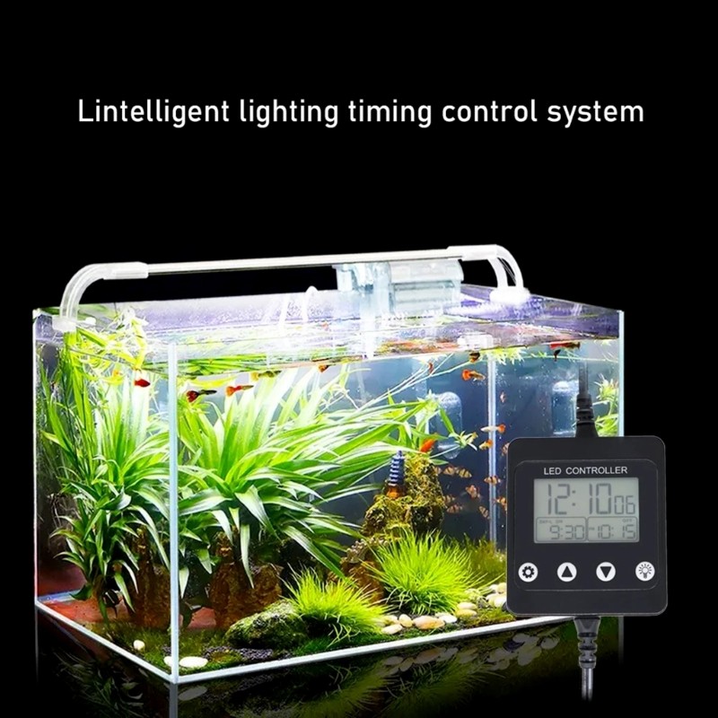 Fish Tanks LCD Display Aquariums Light Timer For Seamlessly Day Night Transition