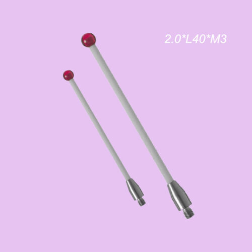 CMM Machine Touch Probe Stylus,Ceramic Stem, M3Thread,2mm Ruby Ball,Length 40mm