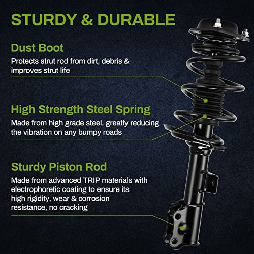 AUTOSAVER88 Front Pair Complete Quick Struts Compatible with 2011-2016 Hyundai