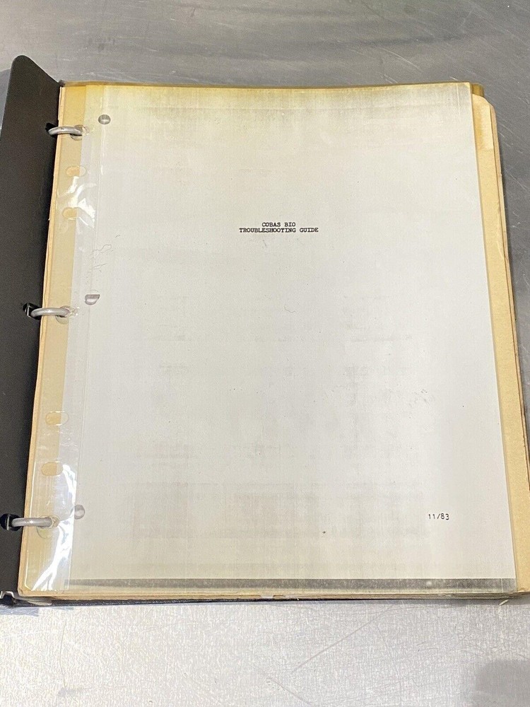 Roche Cobas-bio Troubleshooting Guide - Users Guide / Instruction Manual