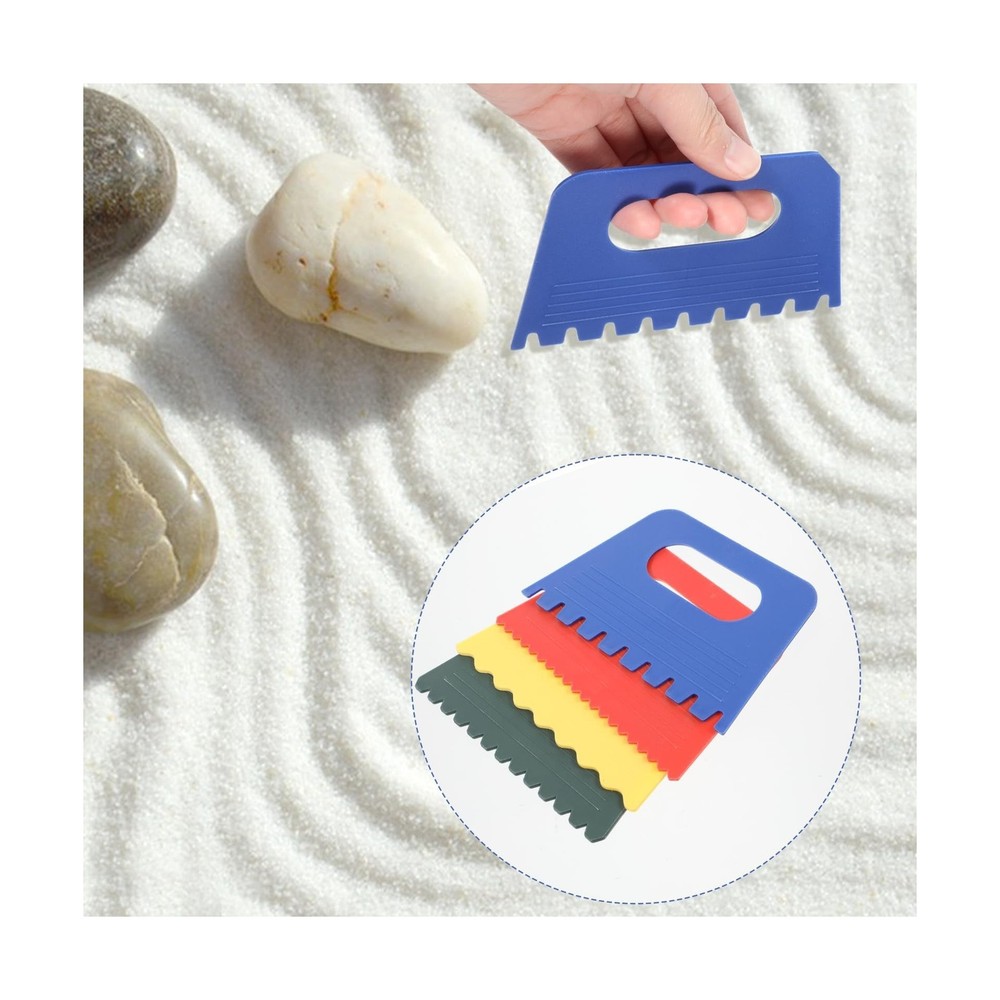 4 Pack Texture Tools for Plaster Plastic Paint Scraper Tool Art Paint Scraper...
