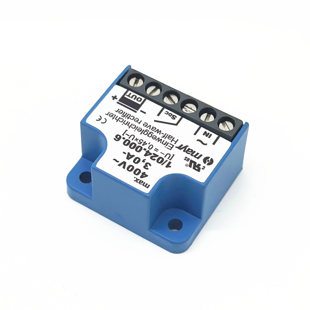 FOR mayr Einweggleichrichter 1/024.000.6 400VAC 3,0A- half-wave rectifier module