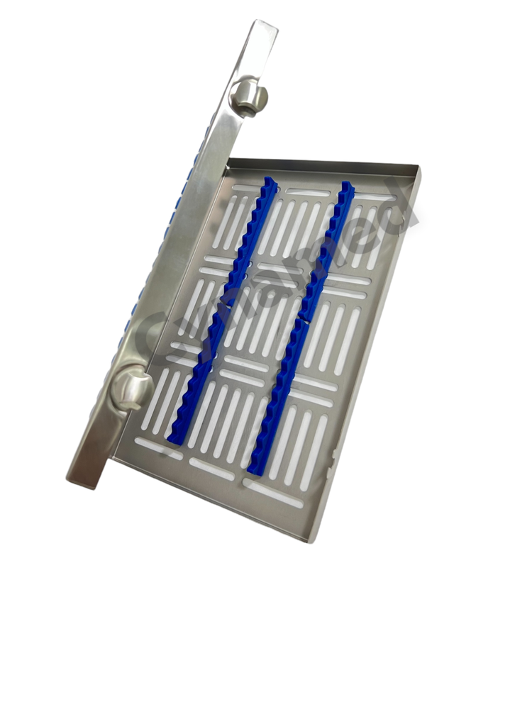 2PK - Sterilization Cassette w/ Button Locks & Silicone Inserts 11" x 7" x 1"