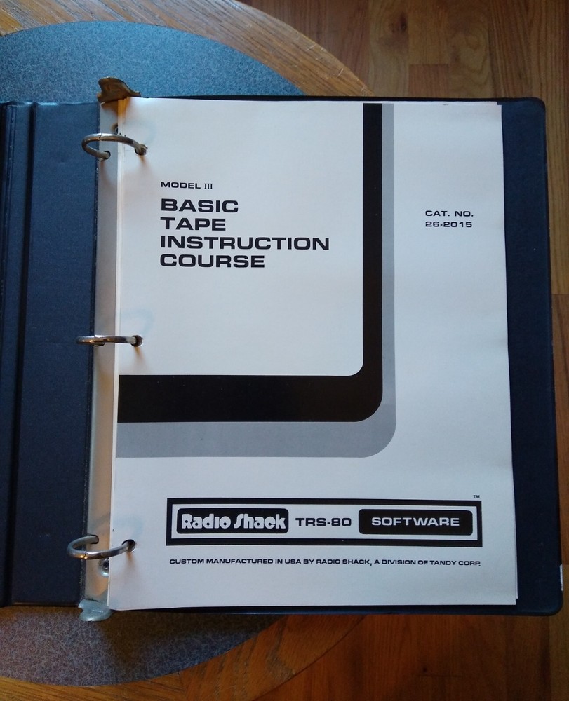TRS-80 Model III Complete Basic Tape Instruction Course 26-2015 Cassette 1981