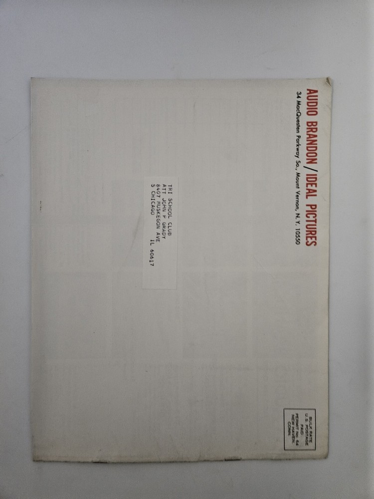 Audio Brandon 1972 Film Catalog