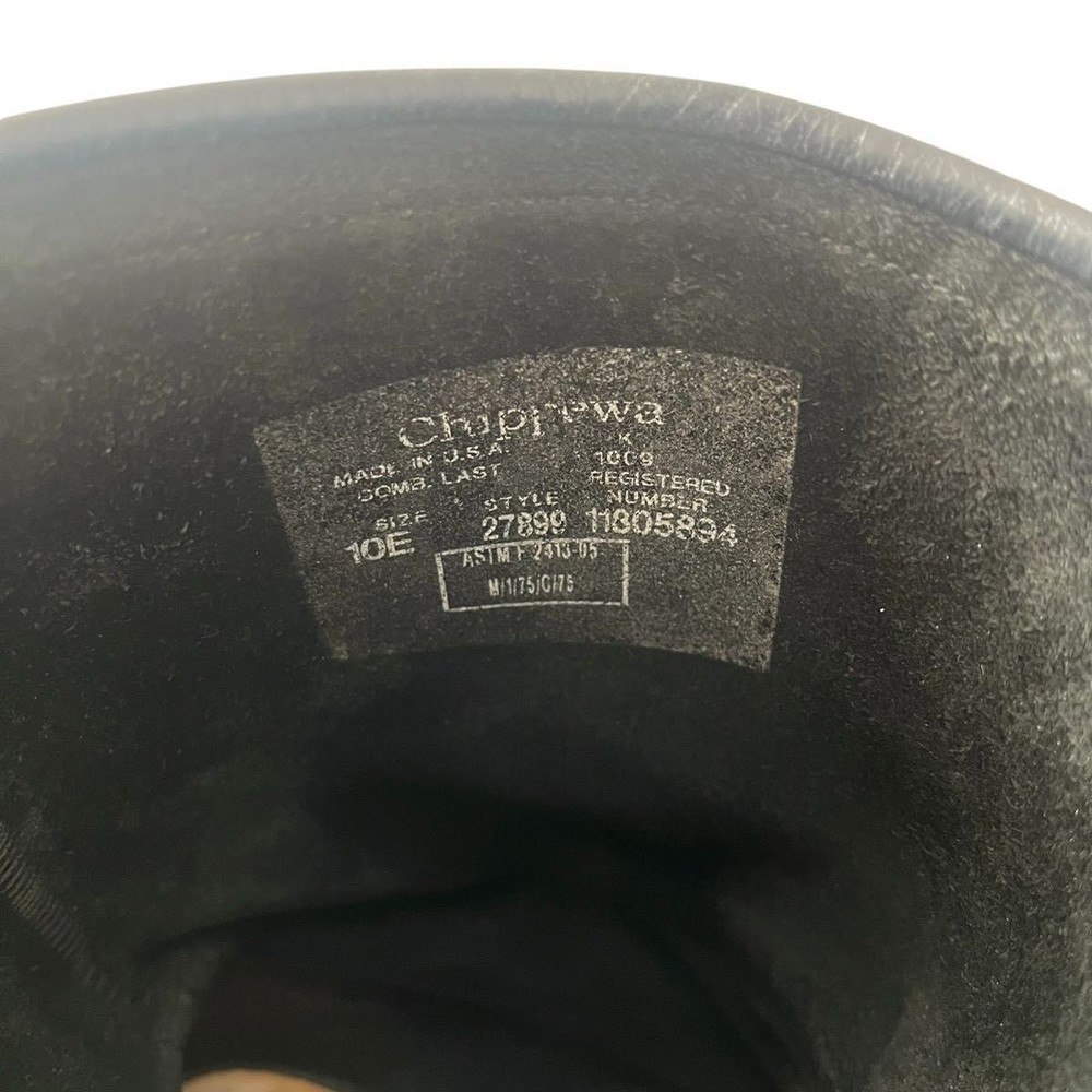 Chippewa Boots 27899 Leather Black Engineer Boots Size 10E