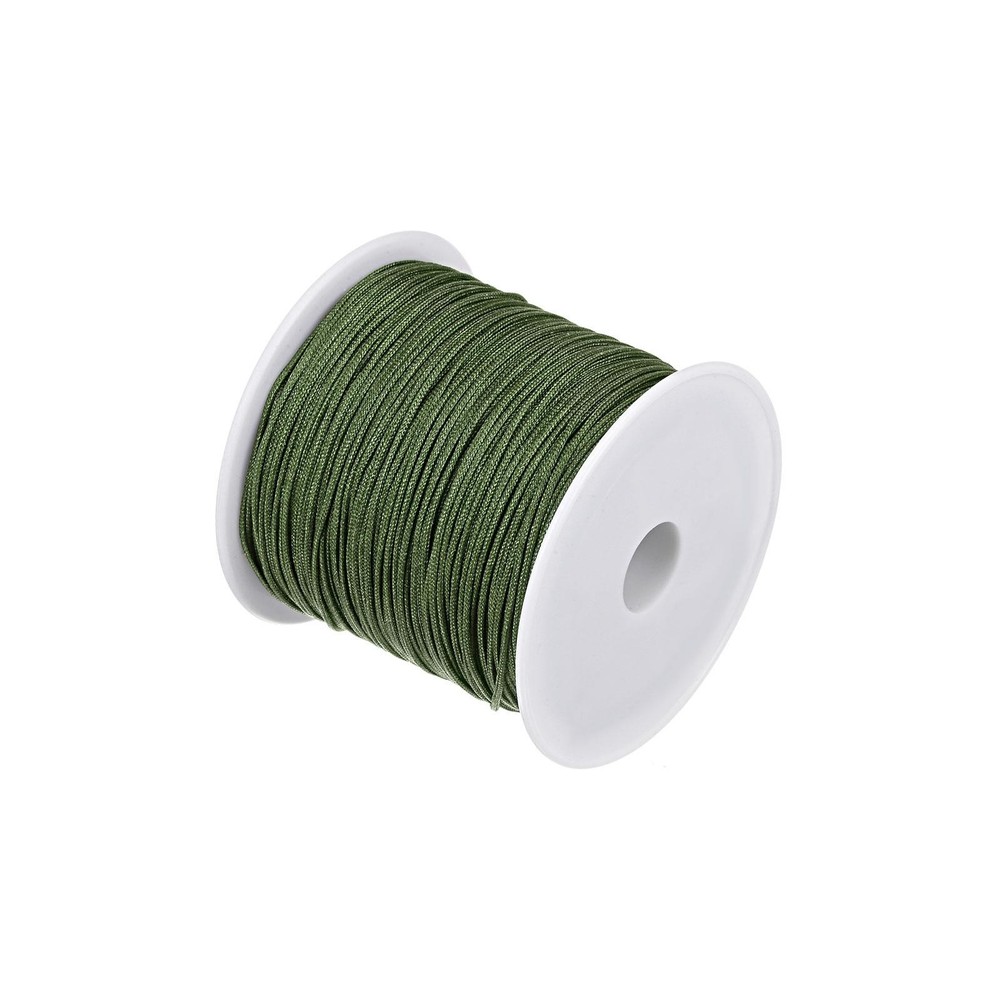 Nylon Satin Cord Rope with Plastic Spool 147ft, Light Green
