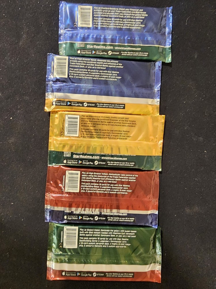 Star Realms 5 Commander Decks New Sealed