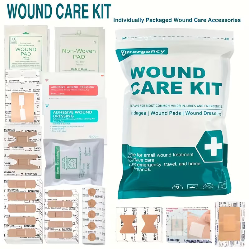 Portable First Aid Kit Survival Gear for Outdoor Drive Travel Camper Hiking Home