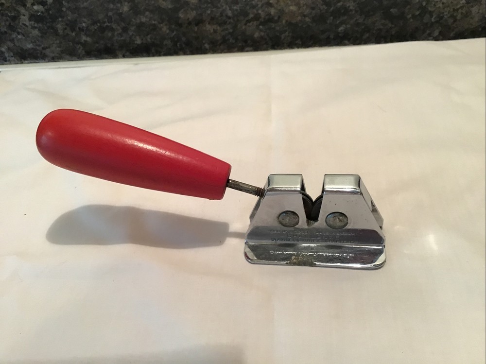Vintage Challenge Draw Knife Sharpener Red Handle England