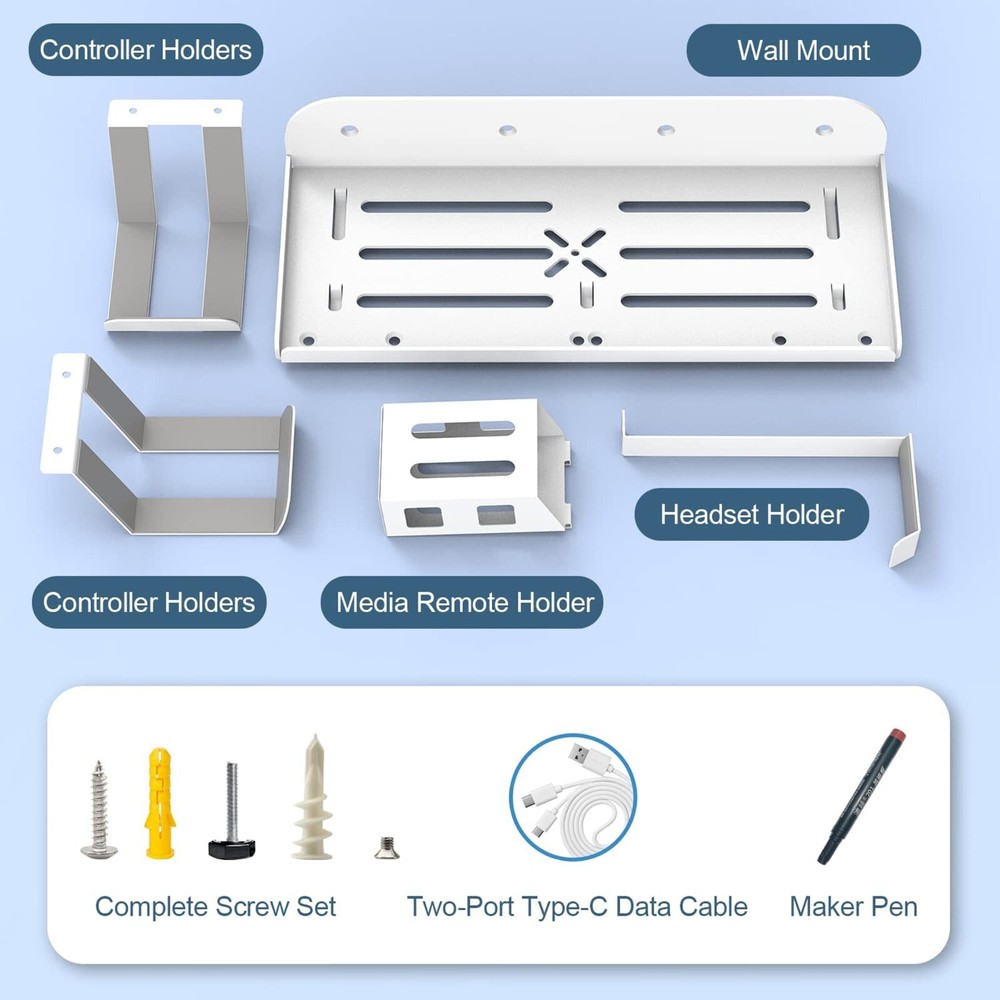 For PS5 Accessories Console Wall Mount Controller Headset Stand Remote Holder US